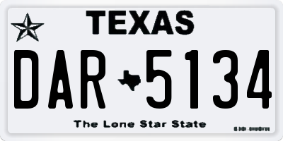 TX license plate DAR5134