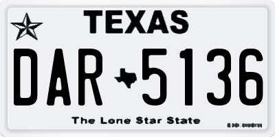 TX license plate DAR5136