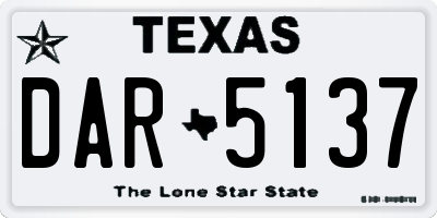 TX license plate DAR5137