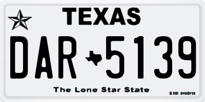 TX license plate DAR5139