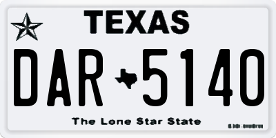 TX license plate DAR5140