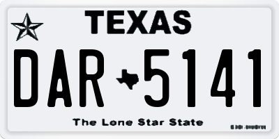 TX license plate DAR5141