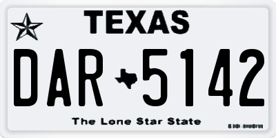 TX license plate DAR5142