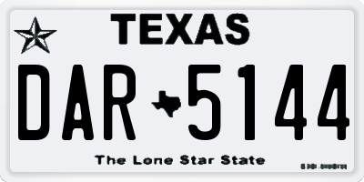 TX license plate DAR5144
