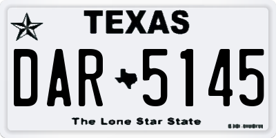 TX license plate DAR5145