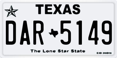 TX license plate DAR5149