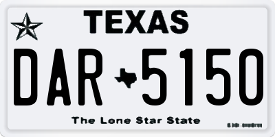 TX license plate DAR5150