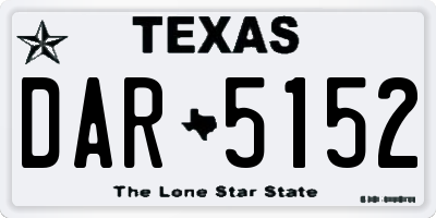 TX license plate DAR5152