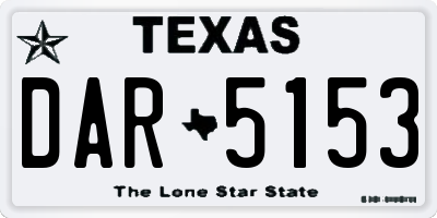 TX license plate DAR5153