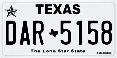 TX license plate DAR5158