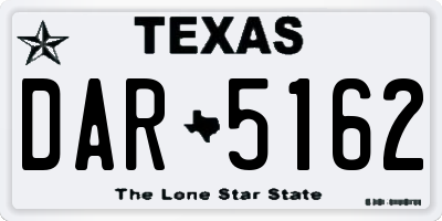 TX license plate DAR5162