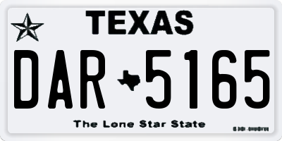 TX license plate DAR5165