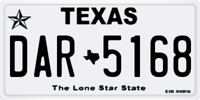 TX license plate DAR5168