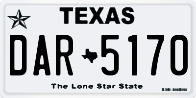 TX license plate DAR5170