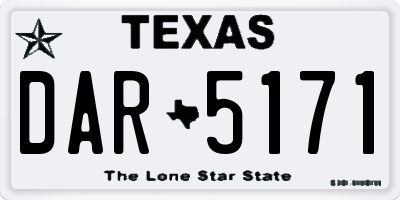TX license plate DAR5171