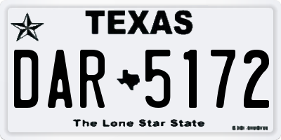 TX license plate DAR5172