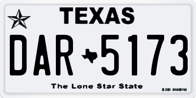 TX license plate DAR5173