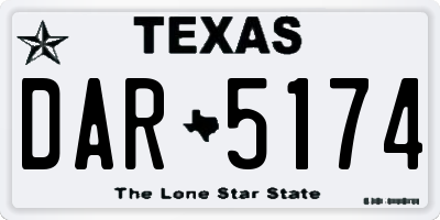 TX license plate DAR5174