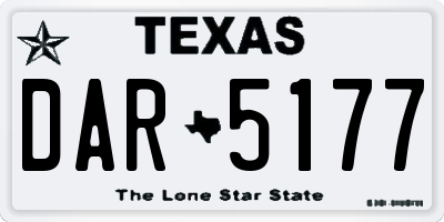 TX license plate DAR5177