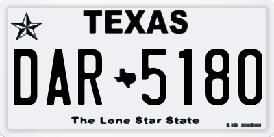 TX license plate DAR5180