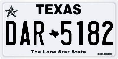 TX license plate DAR5182