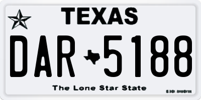 TX license plate DAR5188