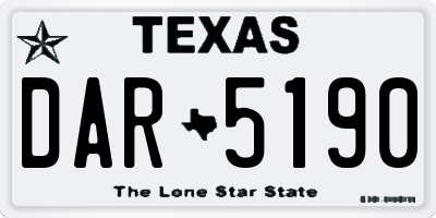 TX license plate DAR5190