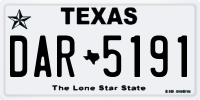 TX license plate DAR5191