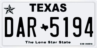 TX license plate DAR5194