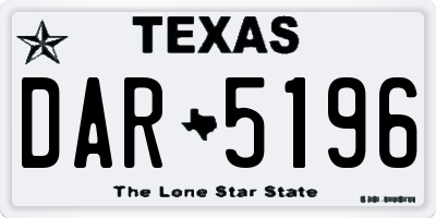 TX license plate DAR5196