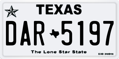 TX license plate DAR5197