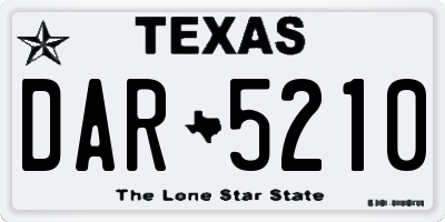 TX license plate DAR5210