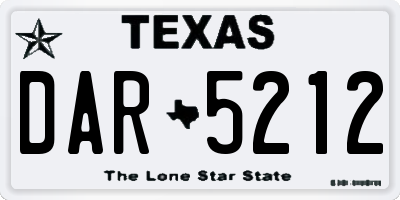 TX license plate DAR5212