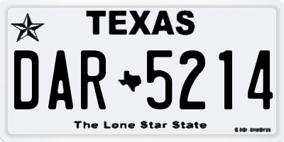 TX license plate DAR5214