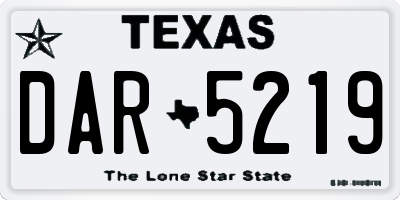 TX license plate DAR5219
