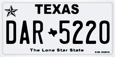 TX license plate DAR5220