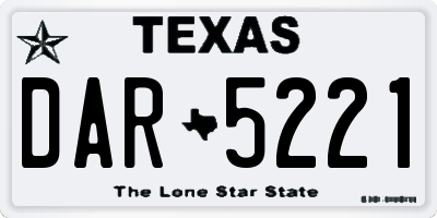 TX license plate DAR5221