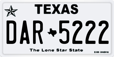 TX license plate DAR5222