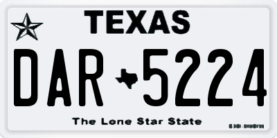 TX license plate DAR5224