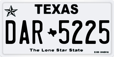 TX license plate DAR5225