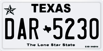 TX license plate DAR5230