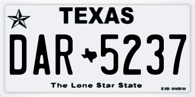 TX license plate DAR5237