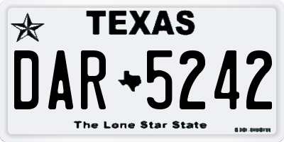 TX license plate DAR5242