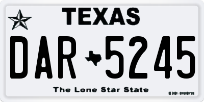 TX license plate DAR5245