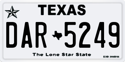 TX license plate DAR5249
