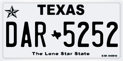 TX license plate DAR5252