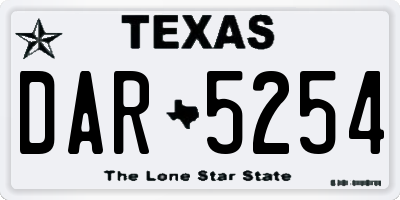 TX license plate DAR5254