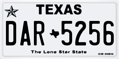 TX license plate DAR5256