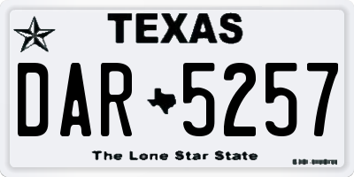 TX license plate DAR5257