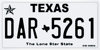 TX license plate DAR5261